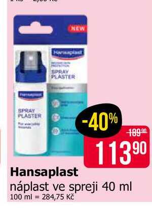 Hansaplast náplast ve spreji 40 ml Teta drogerie