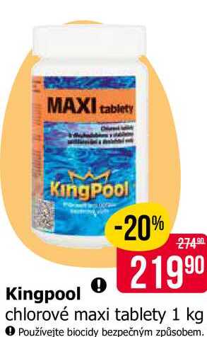 Kingpool chlorové maxi tablety 1 kg