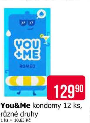 You&Me kondomy 12 ks, různé druhy Teta drogerie