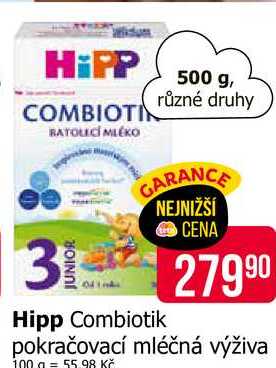 Hipp Combiotik pokračovací mléčná výživa 500 g Teta drogerie