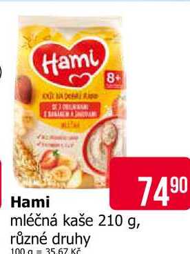 Hami Mléčná kaše 210g, vybrané druhy Teta drogerie
