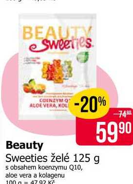 Beauty Sweeties želé 125 g s obsahem koenzymu Q10, aloe vera a kolagenu Teta drogerie