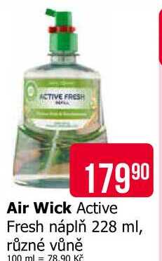 Air Wick Active Fresh náplň 228 ml, různé vůně Teta drogerie