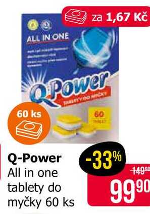 Q-Power All in one tablety do myčky 60 ks Teta drogerie