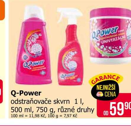Q-Power odstraňovače skvrn 1 I Teta drogerie