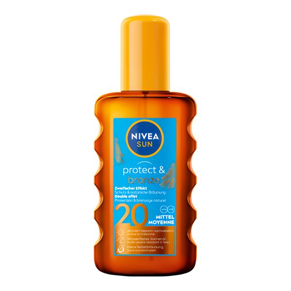 Nivea Sun Protect & bronze Olej na opalování OF 20 Košík.cz