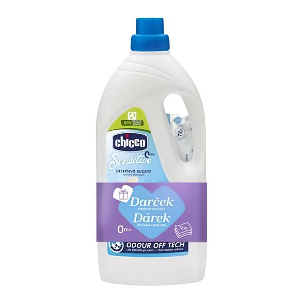 Chicco Prostředek prací dětský Sensitive (1,5 l) + vlhčené ubrousky (72 ks) zdarma Košík.cz