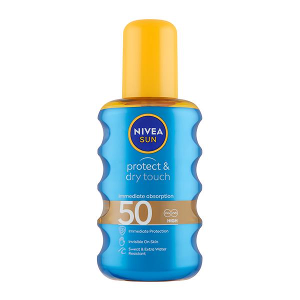 Nivea Sun Protect & Dry Touch Sprej na opalování neviditelný OF 50