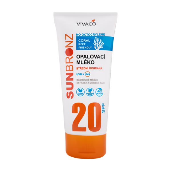 Vivaco Sun Bronz Opalovací mléko bez octocrylenu SPF 20, tuba Košík.cz