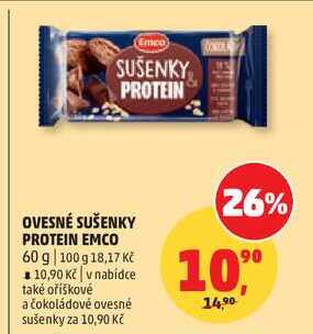 OVESNÉ SUŠENKY PROTEIN EMCO, 60 g   