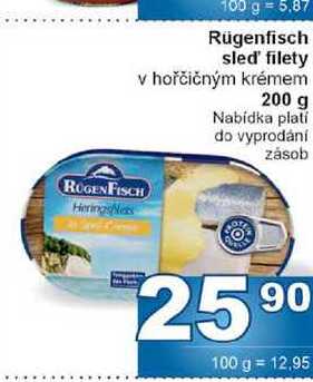 Rügenfisch sled' filety v hořčičným krémem 200 g