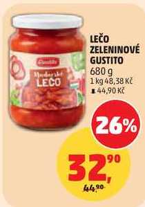 LEČO ZELENINOVÉ GUSTITO, 680 g