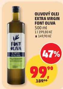 OLIVOVÝ OLEJ EXTRA VIRGIN FONT OLIVA, 500 ml