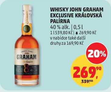 WHISKY JOHN GRAHAM EXCLUSIVE KRÁLOVSKÁ PALÍRNA, 0,5 l