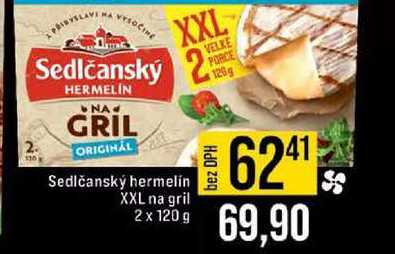 Sedlčanský hermelín XXL na gril 2 x 120 g 