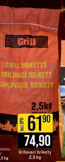 Grilovaci brikety 2,5 kg JIP
