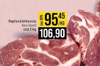 Vepřová krkovice bez kosti cca 2 kg 1kg