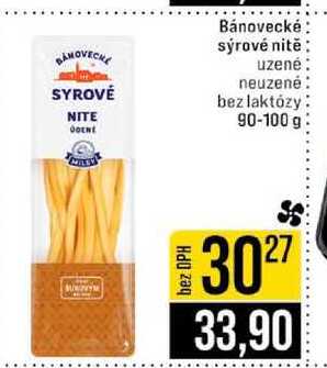 Bánovecké sýrové nitě uzené neuzené bez laktózy 90-100 g