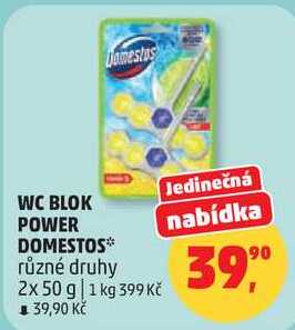 WC BLOK POWER DOMESTOS, 2x 50 g Penny Market