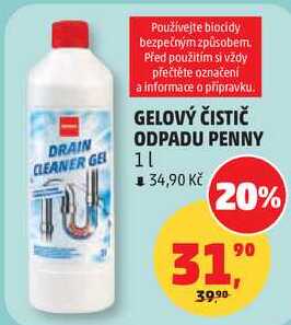 GELOVÝ ČISTIČ ODPADU PENNY, 1 l Penny Market