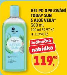 GEL PO OPALOVÁNÍ TODAY SUN S ALOE VERA, 300 ml Penny Market