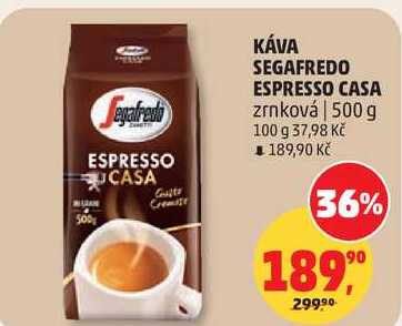 KÁVA SEGAFREDO ESPRESSO CASA, 500 g