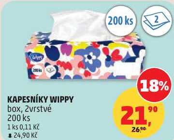 KAPESNÍKY WIPPY, 200 ks 
