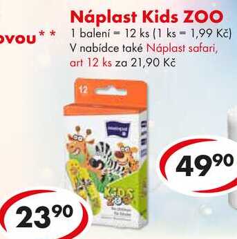 Náplast Kids ZOO, 12 ks CBA