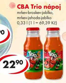 CBA Trio nápoj, 0,33 l