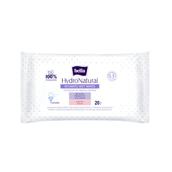 Bella Hydronatural Intimní vlhčené ubrousky Košík.cz