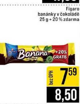 Figaro banánky v čokoládě 25 g +20% zdarma  