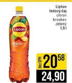 Lipton ledový čaj citron broskev zelený 1,5l