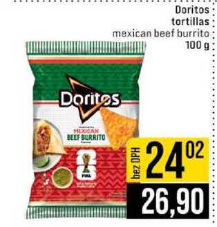 Doritos tortillas mexican beef burrito Dorites 100 g