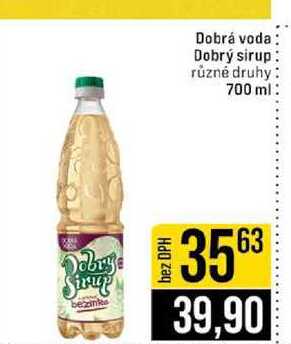 Dobrý sirup různé druhy 700 ml