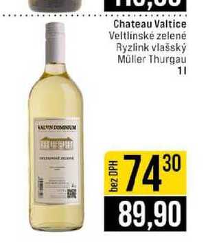 Chateau Valtice Veltlínské zelené Ryzlink vlašský Müller Thurgau 1l