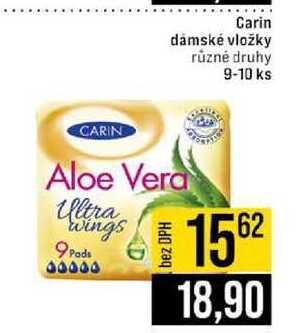 Carin dámské vložky různé druhy 9-10 ks