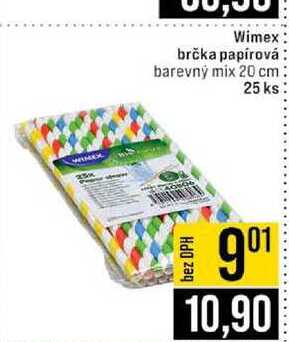Wimex brčka papírová barevný mix 20 cm 25 ks JIP