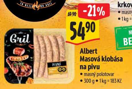   Albert Masová klobása na pivu 300 g