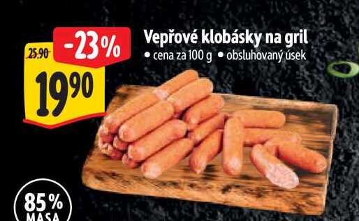   Vepřové klobásky na gril 100 g
