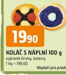 KOLÁČ S NÁPLNÍ 100 g