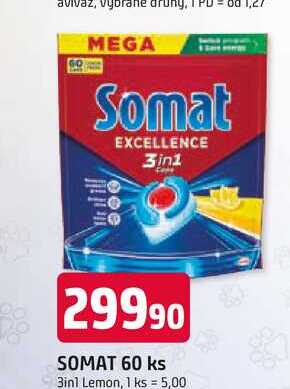 SOMAT 60 ks 3in1 Lemon