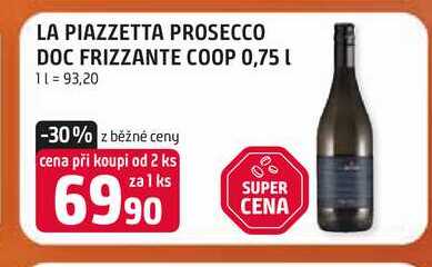 LA PIAZZETTA PROSECCO DOC FRIZZANTE COOP 0,75 L