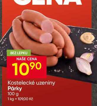 Kostelecké uzeniny Párky 100 g