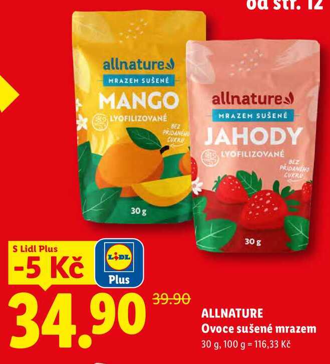 ALLNATURE Ovoce sušené mrazem, 30 g