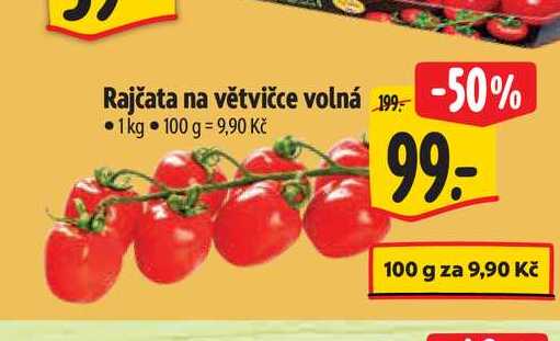 Rajčata na větvičce volná 1 kg