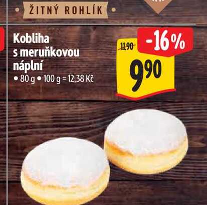 Kobliha s meruňkovou náplní 80 g