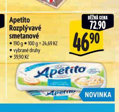 Apetito Rozplývavé smetanové 190 g