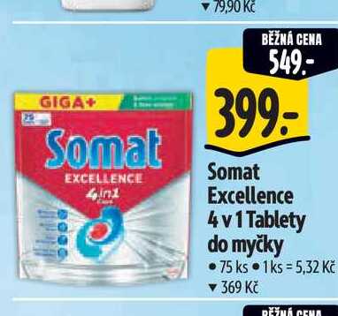 Somat Excellence 4v1 Tablety do myčky 75 ks Albert