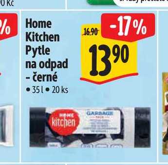 Home Kitchen Pytle na odpad - černé  35 l 20 ks Albert