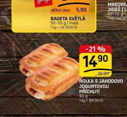 ROLKA S JAHODOVO JOGURTOVOU PŘÍCHUTÍ 90 g